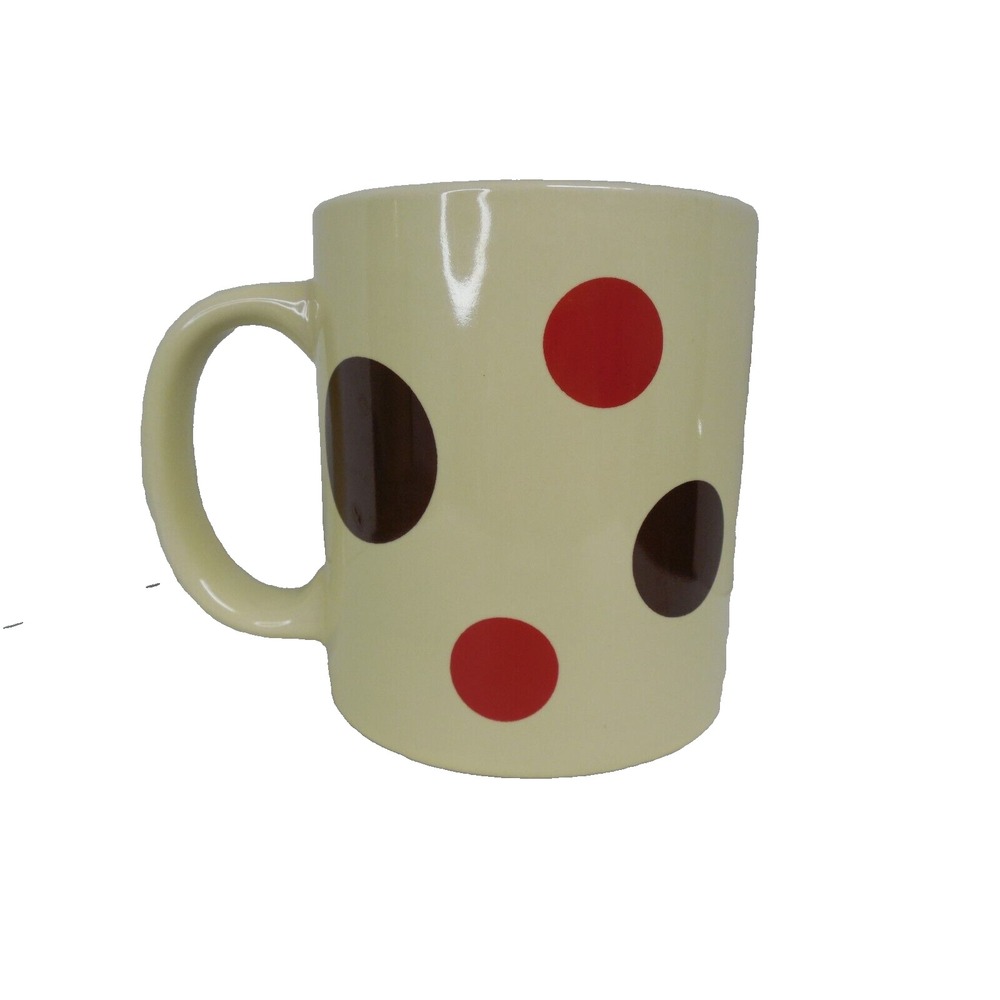 California Pantry 20 Oz Polka Dot Ceramic Mug Coffee Tea Cocoa